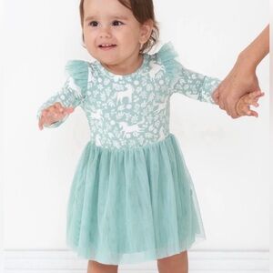 Little Sleepies Unicorn Garden Flutter Tutu Dress